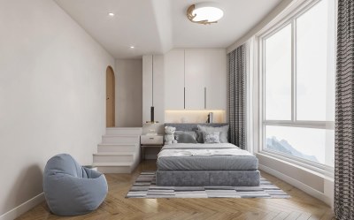 现代男孩儿童房3D模型下载